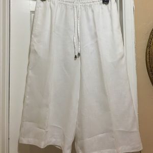 Cullotes, White Linen, Saint Tropez, medium