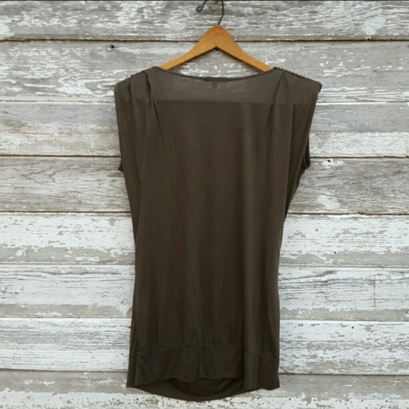 Studded Olive Blouse - Picture 2 of 4