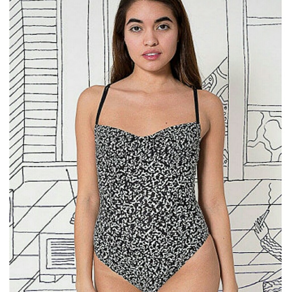 American Apparel Nathalie DuPasquier Med Bodysuit