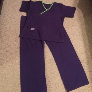 Urbane purple scrub set