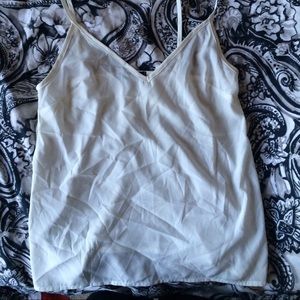 Sheer, white tank top