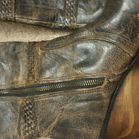 **HP 3-28 **Bedstu Wedge Knee High Leather Boots - Picture 2 of 4