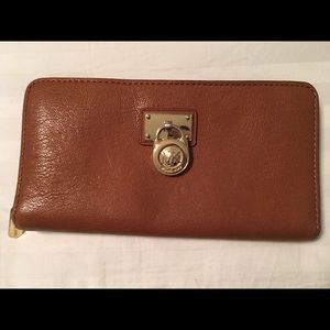 Tan and gold Michael Kors wallet