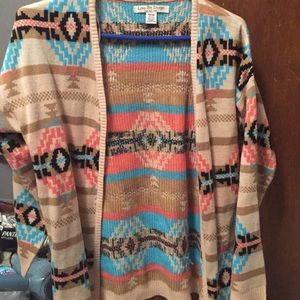 Aztec cardigan sweater