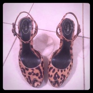 Prada Milano leopard print heels