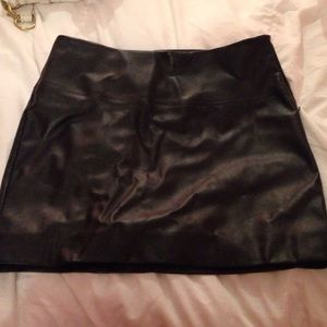 Black pleather Express mini skirt