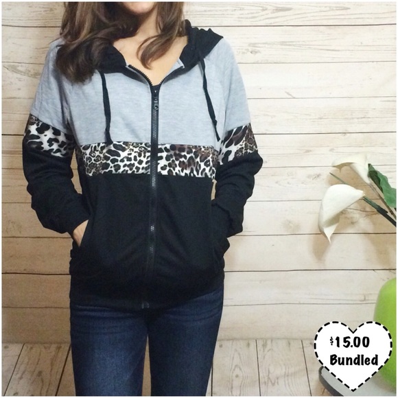 Tops - Leopard Hoodie