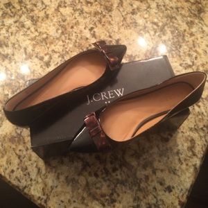 NWT J.Crew leopard bow flats