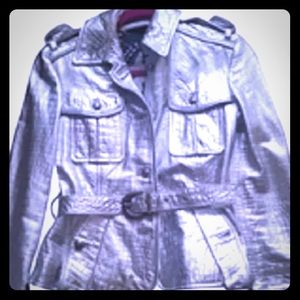 Just Cavalli Silver leather jacket