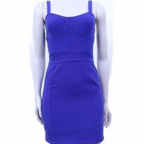 UO Sparkle & Fade Royal Blue Cut Out Dress Small - Picture 3 of 4