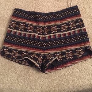 high rise tribal short shorts
