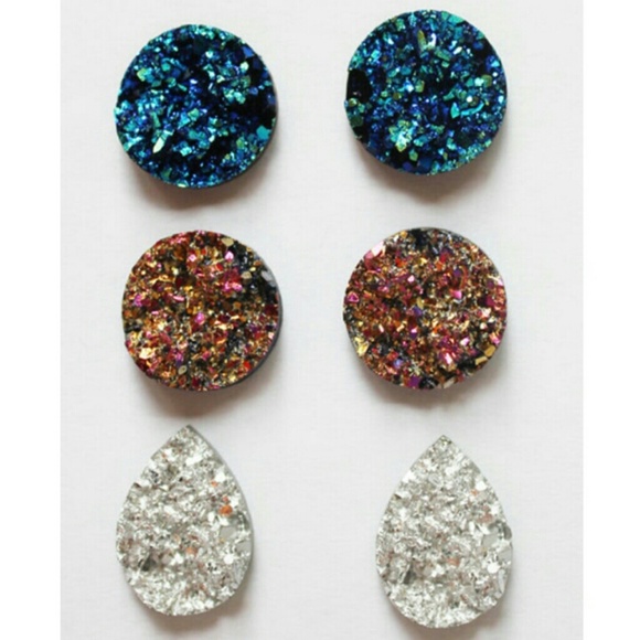 Druzy Style Earrings - Perfect for Holiday Gifts!
