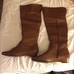 Never been worn! Over the knee brown boots:)