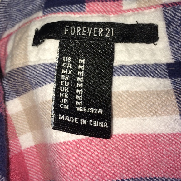 Forever 21 long sleeve button up flannel shirt - Picture 2 of 2
