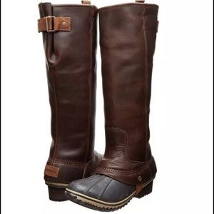 Sorel slim pack riding boots - nutmeg color