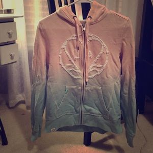 LA: Hearts zip up sweatshirt