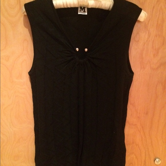 Black sleeveless Missoni sweater.