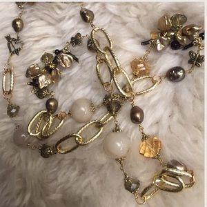 BRAND NEW Stone and Beads Long Necklace