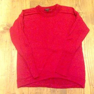 J Crew red crew neck sweater
