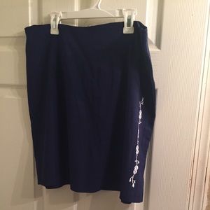 Navy blue mini skirt