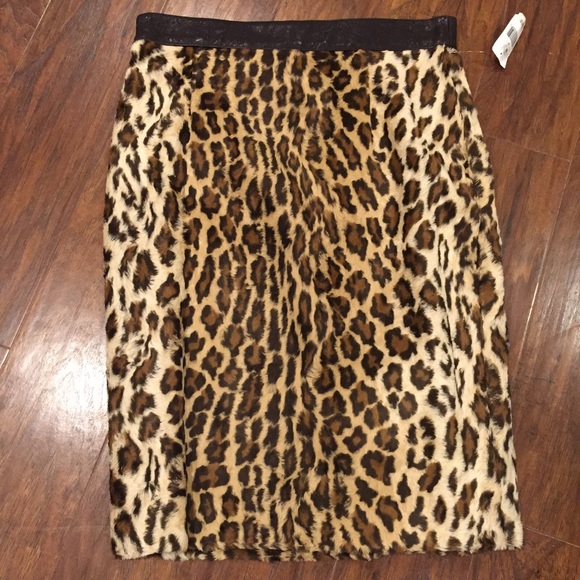 Elizabeth & James Leopard Pencil Skirt - New!