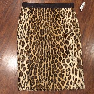 Elizabeth & James Leopard Pencil Skirt - New!
