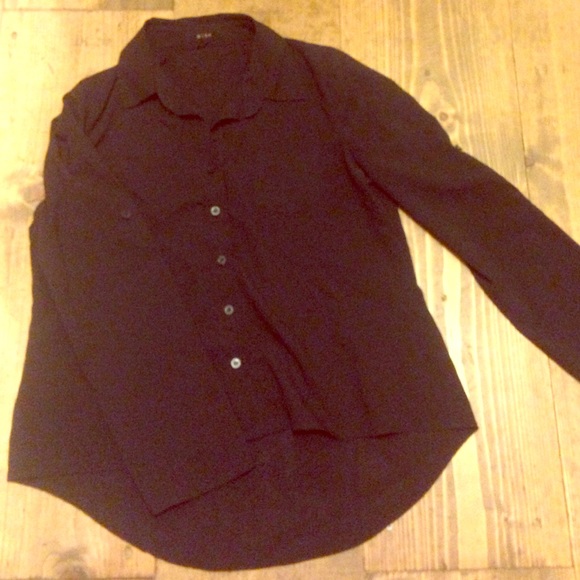 Black button up blouse