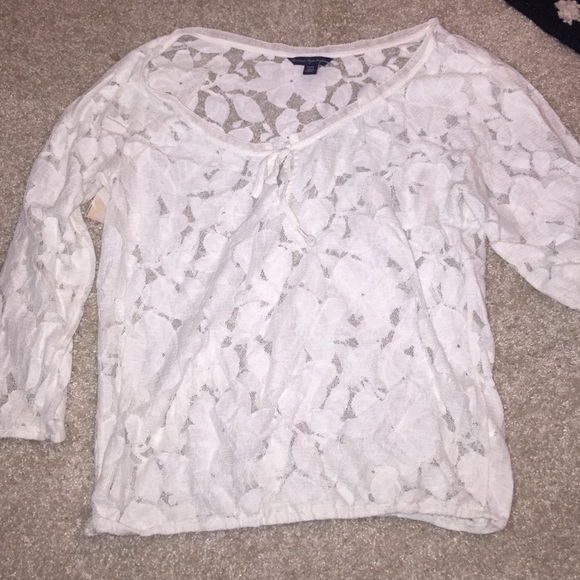 Lacy floral blouse.
