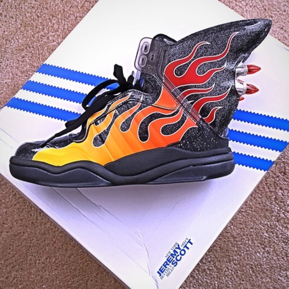 Adidas Jeremy Scott Shark Flame Hi-Top Extra Pics
