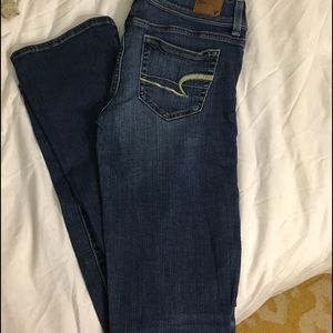 AEO Slim Boot Destroyed Jeans