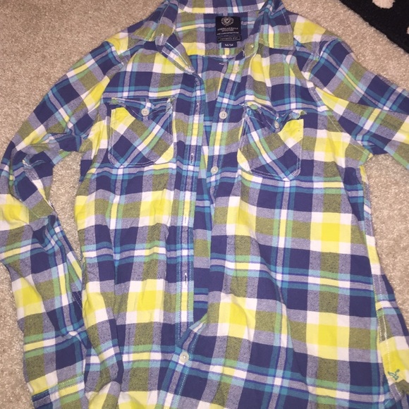Button up American eagle classic plaid flannel
