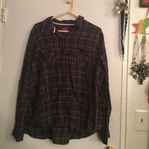 Blue Plaid Button Up