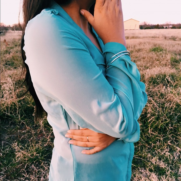 Sheer Teal Blouse✨🎉