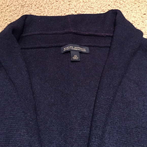 BR Cashmere Blend Elbow Sleeve Open Cardigan - Picture 2 of 5