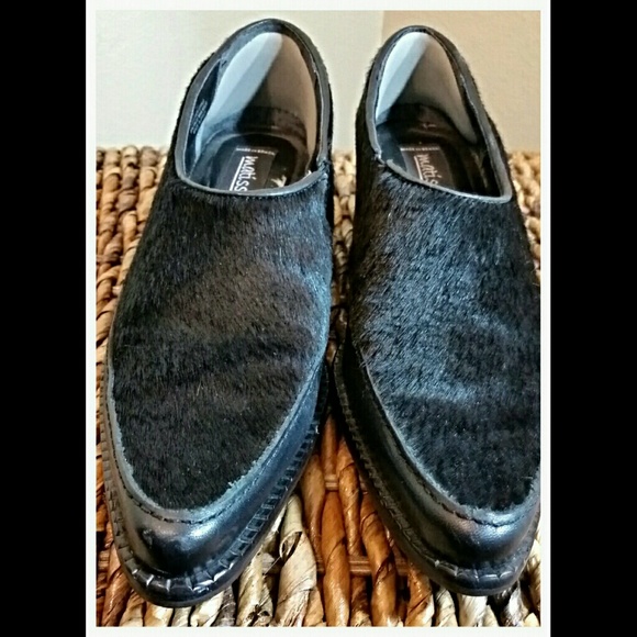 MATISSE Beautiful Calf Hair Black Pointy Shoes - Picture 3 of 3