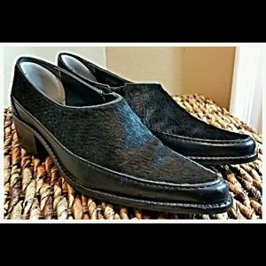 MATISSE Beautiful Calf Hair Black Pointy Shoes