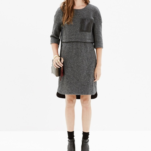 Madewell Dresses & Skirts - Madewell leather pocket installation dress
