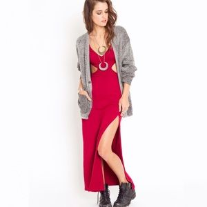 NWT NastyGal red cutout maxi sz small