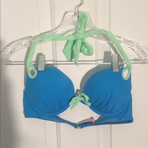 Victoria's Secret Blue and Green Bikini Top - Picture 2 of 5