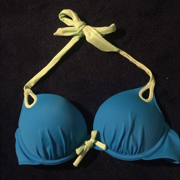 Victoria's Secret Blue and Green Bikini Top - Picture 3 of 5