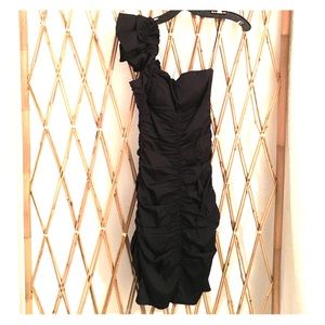Black, One Shoulder Dress