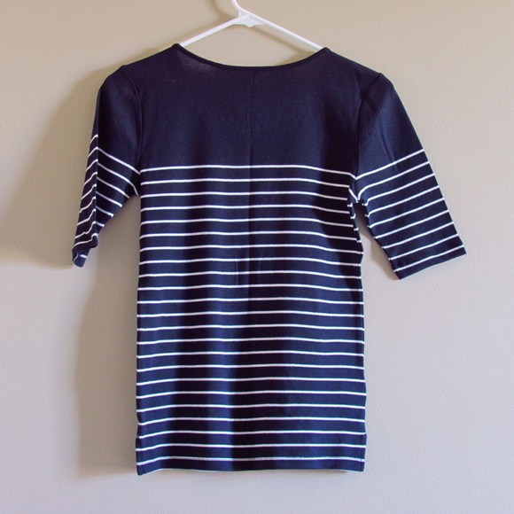Ann Taylor // Striped Embellished Top - Picture 3 of 4