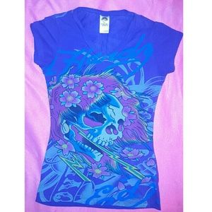 Ed Hardy Skull V-neck Shirt