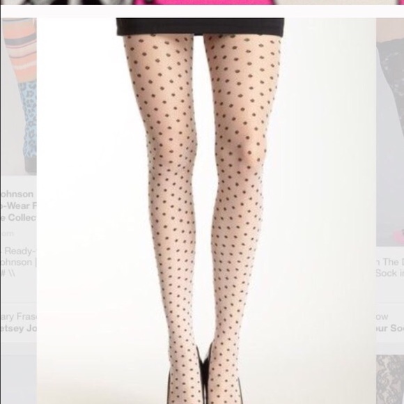 Betsey Johnson polka dot tights
