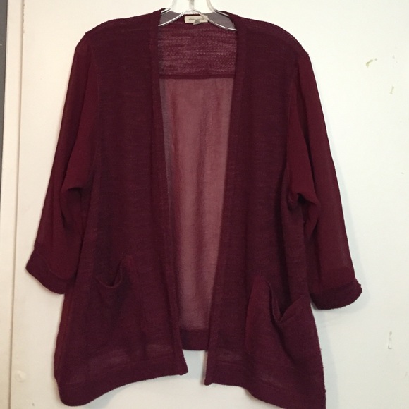 Burgundy cardigan