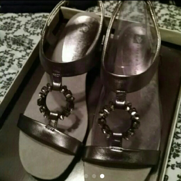 Silver/gray Anne Klein sandals!