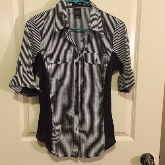 Blue & white striped shirt