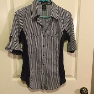 Blue & white striped shirt