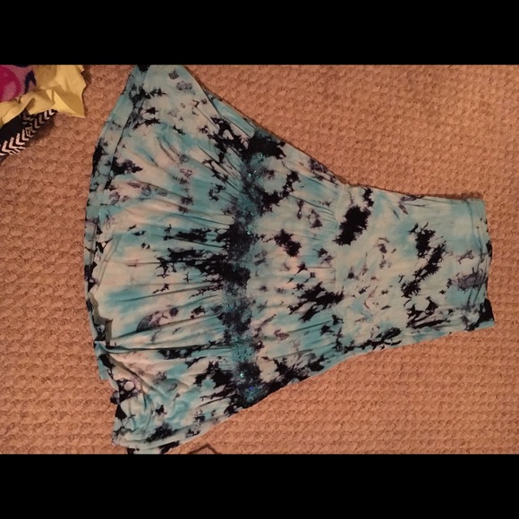 Maxi dress teal blue color.  Never worn.