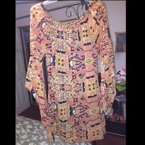 Bell Sleeve Printed Dress